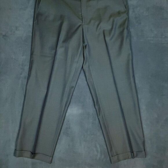 Santorelli Luxury Serge Pants Mens 38 Gray Made In Italy Romeo 1900F Dress Wool - Picture 5 of 14